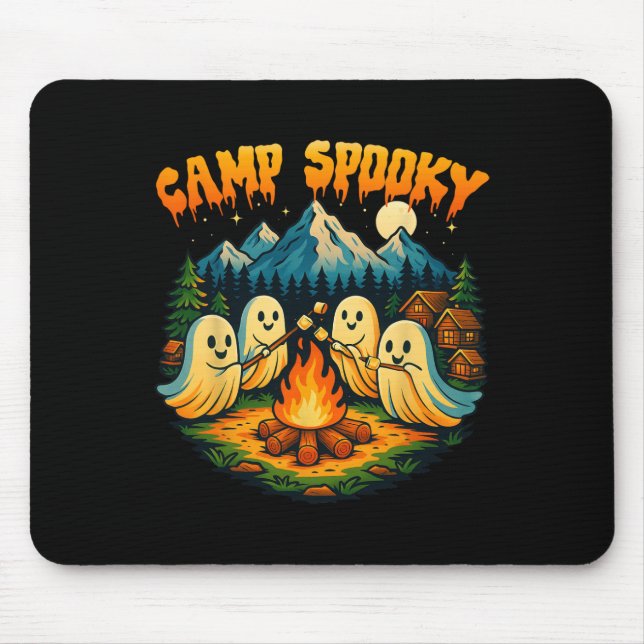 Camp Spooky SommerHalloween Niedlich Ghost Mousepad (Vorne)