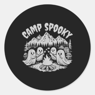 Camp Spooky SommerHalloween Niedlich Ghost Runder Aufkleber