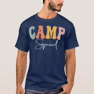 Camp Squad Retro Groovy Vintag glücklicher erster T-Shirt