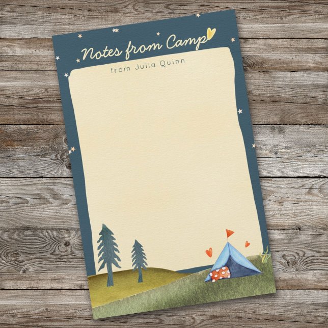 Camp Stationery Watercolor Zent für benutzerdefini Briefpapier (Von Creator hochgeladen)