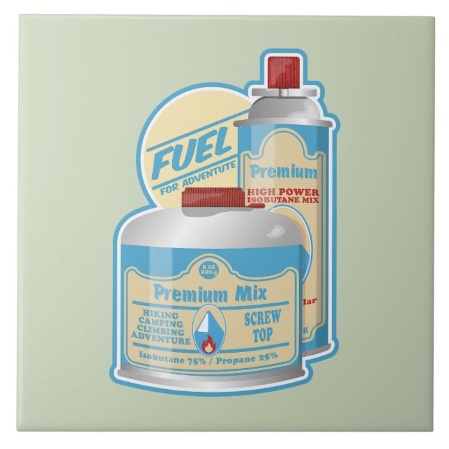 Camp Stove Gas Kanister Propane Butane Fliese (Vorderseite)