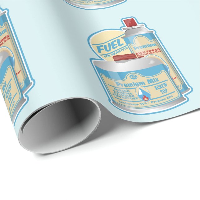 Camp Stove Gas Kanister Propane Butane Geschenkpapier (Rolleneckpunkt)