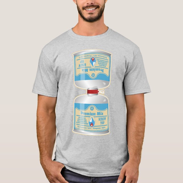 Camp Stove Gas Kanister Propane Butane T-Shirt (Vorderseite)