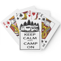 Camp sur des cartes de jeu