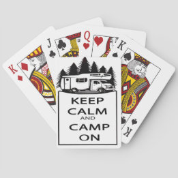 Camp sur des cartes de jeu