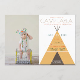 Camp Tipi | Premier Invitation photo anniversaire