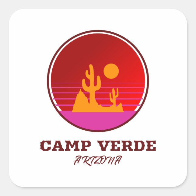 Camp Verde - Arizona Quadratischer Aufkleber (Vorderseite)