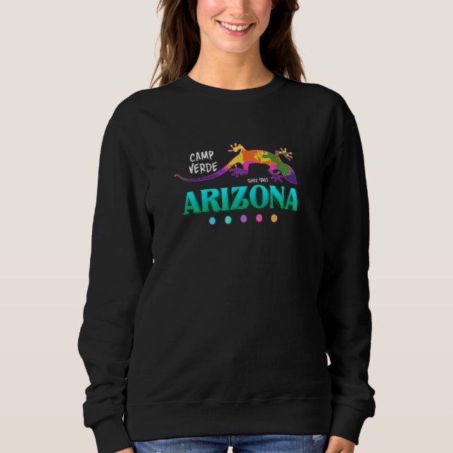 Camp Verde City Arizona Wüste Gecko Urlaub Sweatshirt (Vorderseite)