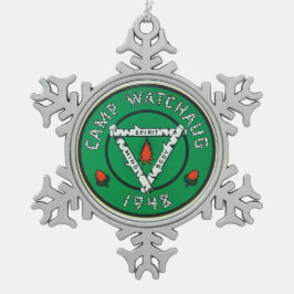 Camp Watchaug-Schmuck Schneeflocken Zinn-Ornament