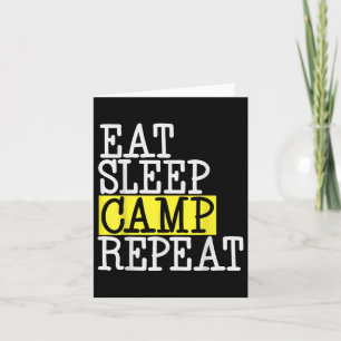 Camp-Wiederholung essen - Camping Camper Funny Zit Karte