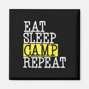 Camp-Wiederholung essen - Camping Camper Funny Zit Magnet