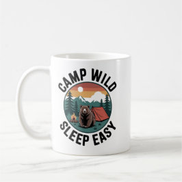 Camp Wild Sleep Easy Mug – Bear Camping Vintage Kaffeetasse