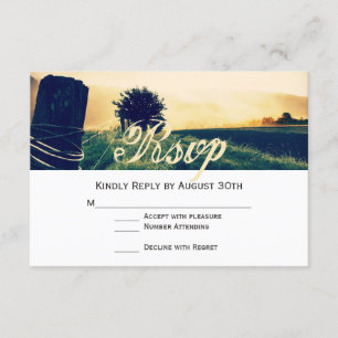 Campagne clôture après mariage cartes RSVP