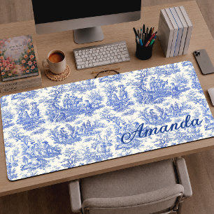 Campagne française élégante vintage toile bleue