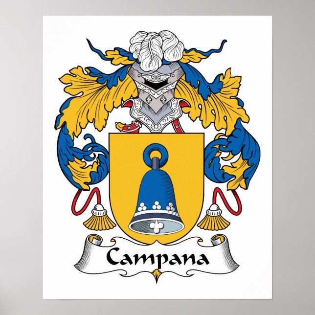 Campana Familienwappen Poster (Vorne)