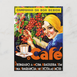 Campanha Da Boa Bebida Coffee Vintage Ad Poster Postkarte