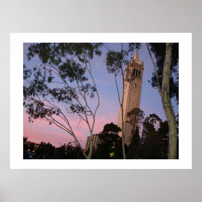 Campanile Sonnenuntergang Poster, beleuchtet bei D Poster (Vorne)