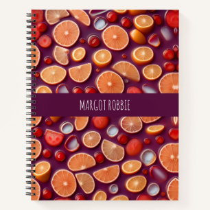 Campari Soda Citrus Geometrisches Muster Notizbuch