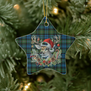 Campbell Argyll Ancient Scottish Tartan Weihnachte Keramik Ornament
