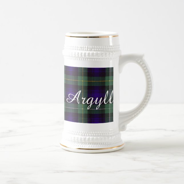 Campbell Argyll Clan karierten schottischen Tartan Bierglas (Rechts)