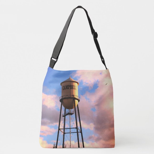 Campbell CA Water Tower Brushed Polyester Tasche (Rückseite)
