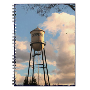 Campbell CA Water Tower Spiral Notebook Notizblock