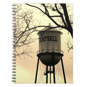 Campbell CA Water Tower Spiral Notebook Notizblock