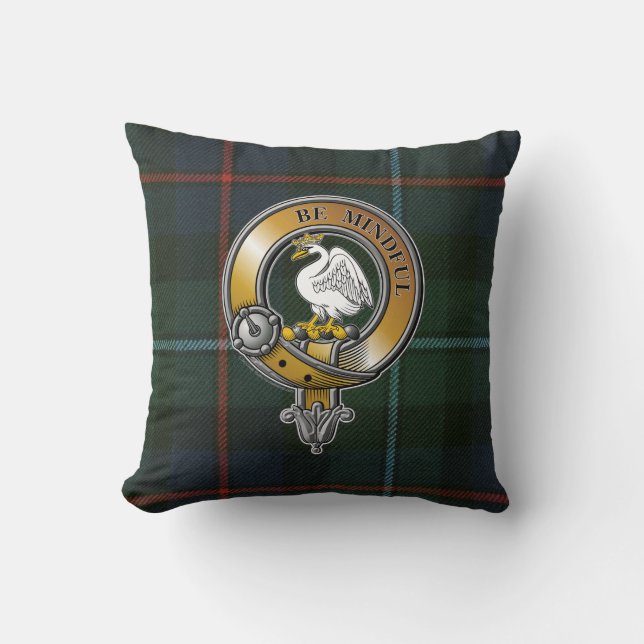 Campbell Cawdor Tartan & Abzeichen Kissen (Vorderseite)
