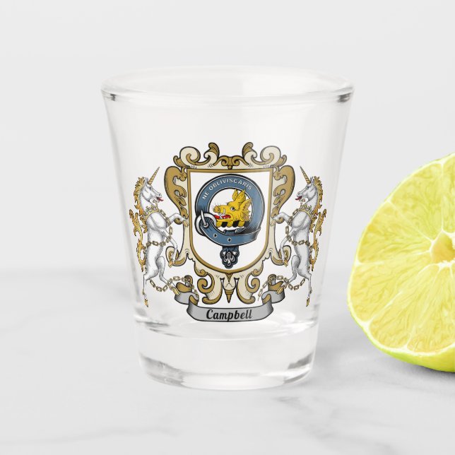 Campbell Clan Abzeichen Schnapsglas (Vorderseite)