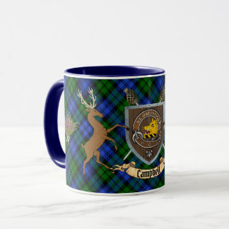 Campbell Clan-Abzeichen & Tartan Highland-Tasse Tasse