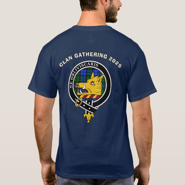 Campbell Clan Family Wiedersehen Personalisiert T  T-Shirt (Rückseite)