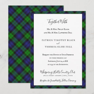 Campbell Clan Tartan Black Watch Hochzeit Einladung