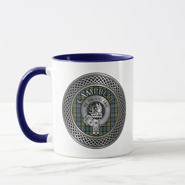 Campbell Crest et Tartan Mug (Gauche)