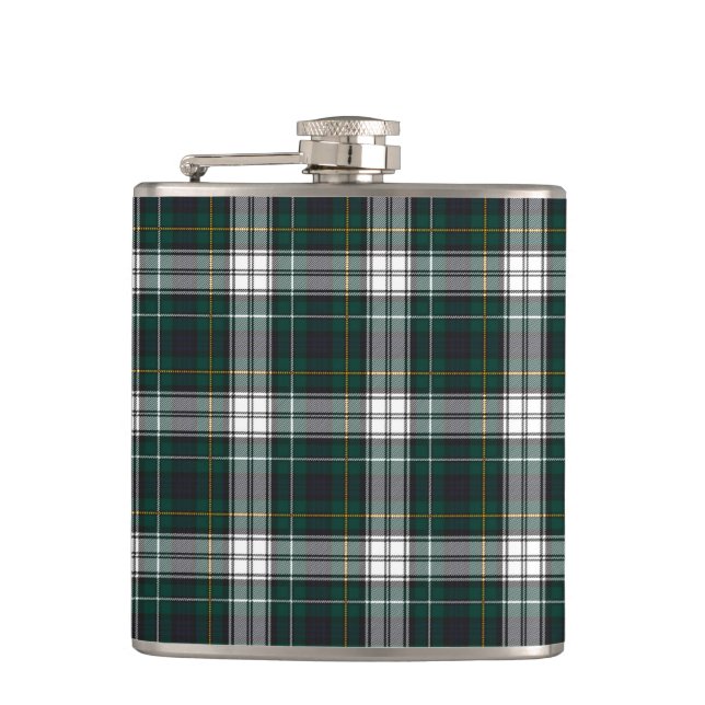 Campbell Dress Modern Tartan Kariertes Muster Flachmann (Vorderseite)
