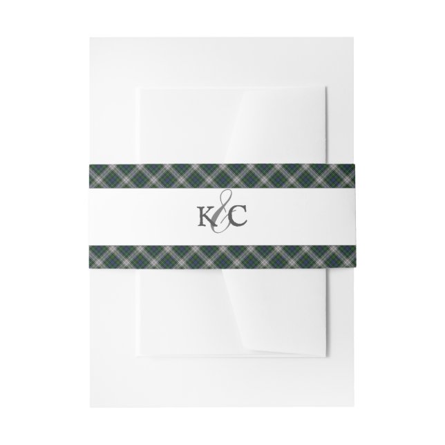 Campbell Dress Tartan Scottish Kariert Pattern Einladungsbanderole (Vorderseite Beispiel)