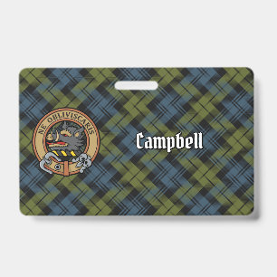 Campbell-Emblem über Tartan Ausweis