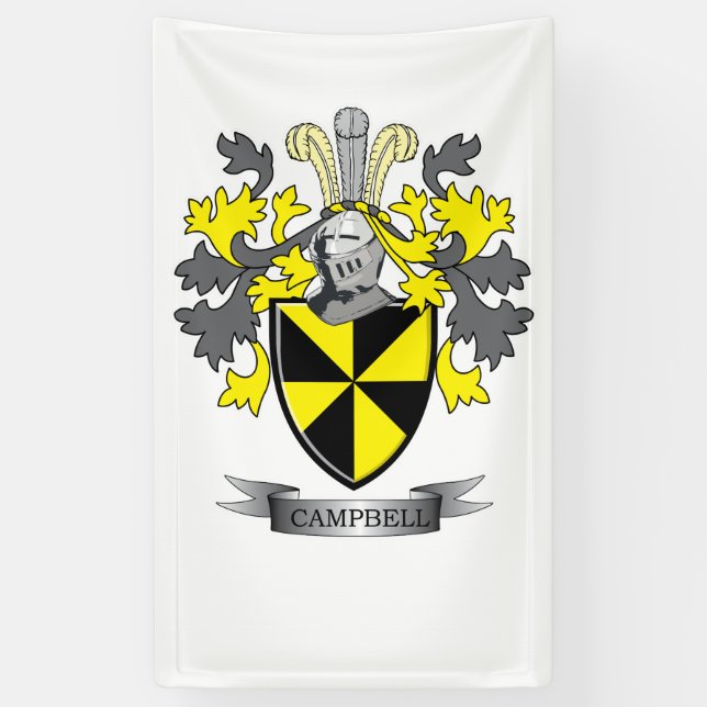 Campbell-Familienwappen-Wappen Banner (Vertikal)