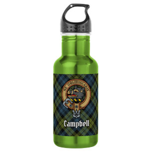Campbell-Kamm über Tartan Edelstahlflasche