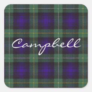 Campbell of Argyll Scottish Clan tartan - Kariert Quadratischer Aufkleber