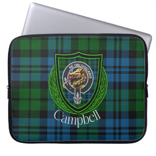 Campbell schottischer Clan Tartan und Wappen  Laptopschutzhülle