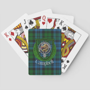 Campbell schottischer Clan Tartan und Wappen Spielkarten