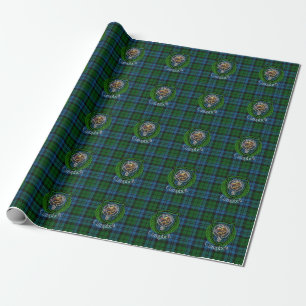 Campbell-Schottischer-Clan-Tartan & -Wappen Geschenkpapier