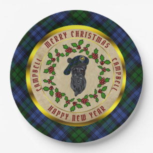 Campbell Scottie Dog Christmas Paper Plate Pappteller