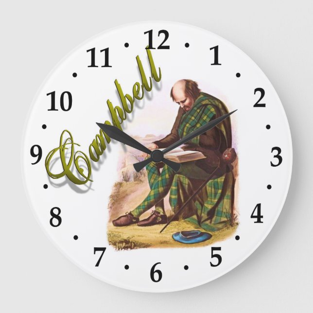 Campbell Scottish Dream Clock Große Wanduhr (Vorderseite)