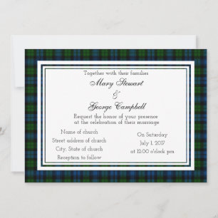 Campbell Scottish Wedding Einladung