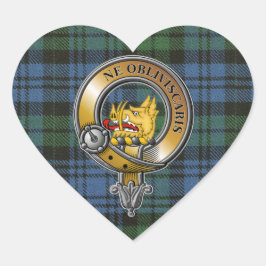 Campbell Tartan & Abzeichen Herz-Aufkleber