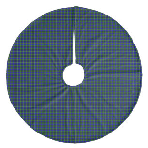 Campbell-Tartan blau-grün kariert Fleece Weihnachtsbaumdecke