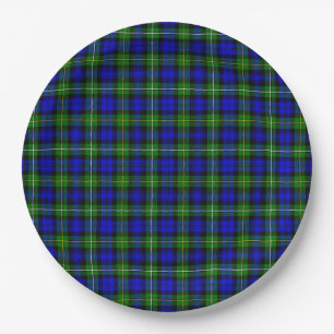 Campbell Tartan blau grün Karo Pappteller