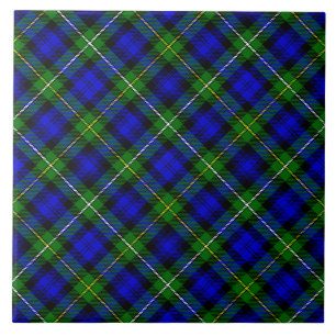 Campbell Tartan Blau kariert Fliese
