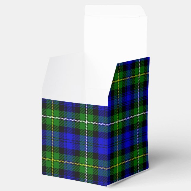 Campbell Tartan Blau kariert Geschenkschachtel (Geöffnet)